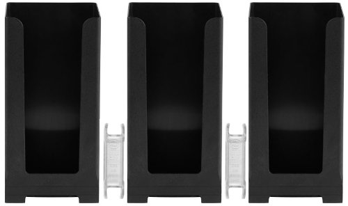 Rattleware 82340 Snap Bin 3-Lid Holder, Black