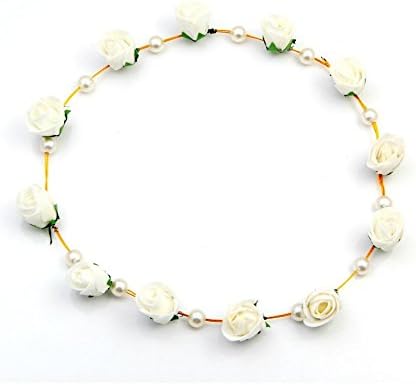 My DT LifestyleHair Tiara White Metal Flower Stylish For Girls