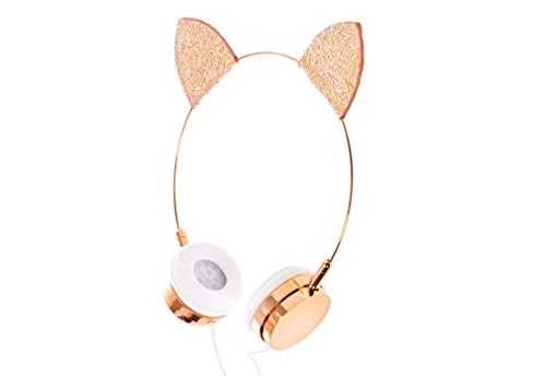 Claires rose gold cat ear headphones