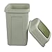 Nicesh 4.5 Gallon Trash Can with Swing Lid, Plastic Swing Top Trash Can (Green)