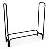 4 Foot Black Shelter Firewood Log Rack