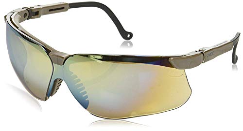 Uvex by Honeywell Genesis Safety Glasses, Earth Frame with Gold Mirror Lens & Ultra-Dura Anti-Scratch Hardcoat (S3223)