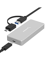 Sabrent - Caja de aluminio USB tipo C para SSD M.2 NVMe en gris (EC-NVME)