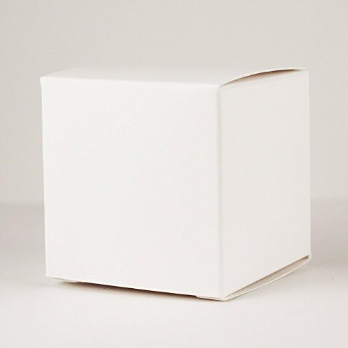 Made in USA - 2 Inch Cube Favor Box (2"x2"x2" 100 Boxes) Wedding Favor, Birthday Favor, Baby Shower Favor, Bridal Shower Favor, Small Gift Box (100, White)