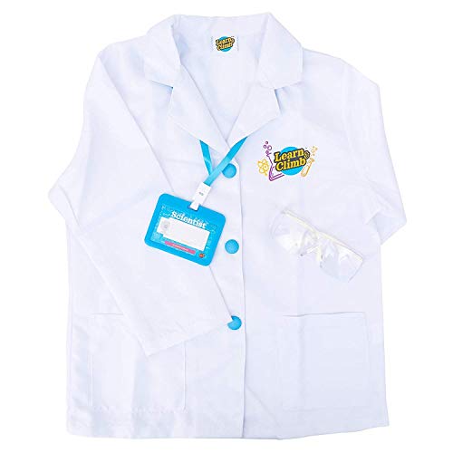 Lab Coat for Kids Children's lab Coat with Goggles & Personalized ID Card. Great Toy for