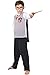 Harry Potter Big Boys' Harry Potter 'Gryffindor House Crest Wizard Uniform with Cape' 3 Piece Costume Pajama Set, Multi, 10/12