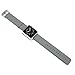 Wearlizer Genuine Leather Watch Band Replacement Strap w/ Metal Clasp for Apple Watch all Models 38mm and 42mm Classic Buckle (38mm Grey)