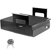 VIVO 13 inch Secure Under Desk Mounted Pull-Out Drawer for Office Desk, Lockable Sliding Storage ...