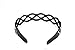 Yeshan Criss Cross Shape Rhinestone and Crystal Handmade Plastic Headband ,Hairband for Women,white