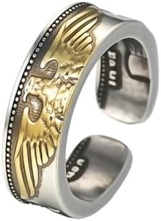 SAINTHERO Men's Vintage Stainless Steel Band Rings Gothic Devil