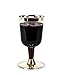 50 Gold Rimmed Disposable Wine Cups | 6 oz. Clear Hard Plastic Fancy Small Dessert Cups for Parties & Weddings (50-Pack)