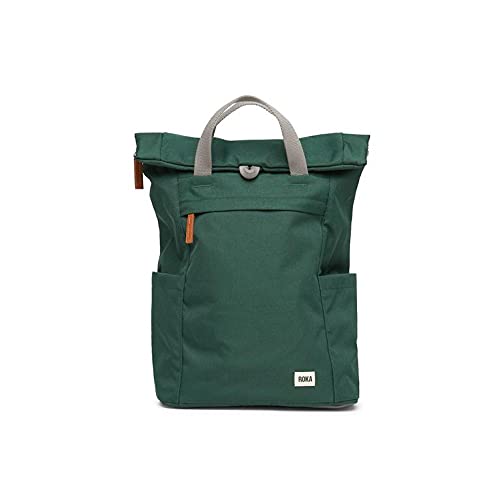 ROKA London Finchley A Small Sustainable Canvas Backpack (Forest) — image 1