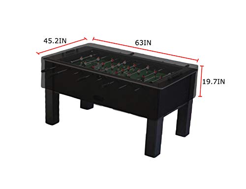 Foosball Table Cover,Indoor and Outdoor Universal Football Table Cover, Oxford Cloth dustproof and Waterproof Sun Cover (Black)