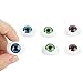 Vollence 3 Pair of 3 Colors Oval Flat Hollow Plastic Eyes Puppet Doll Bear Craft Eyes Eyeballs Mask Making DIY Supplies for Porcelain or Reborn Dolls Stuffed Animal Toys Troll Scary Eyes