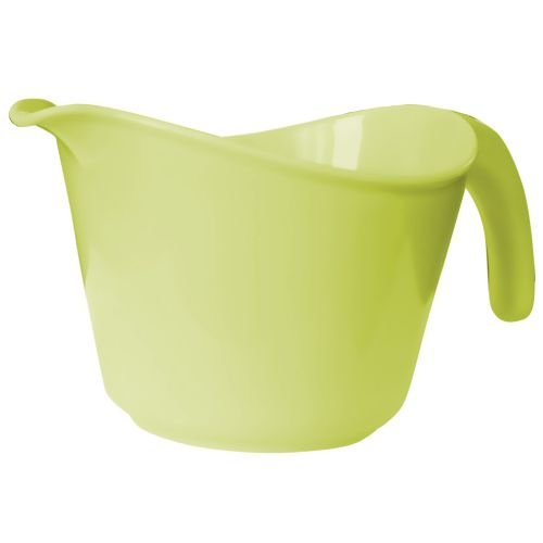 Reston Lloyd Batter Mixing Bowl with Pour Spout, 2 Quart, Heavy Duty BPA-Free Plastic - Microwave & Dishwasher Safe, Non-Slip Base, Ergonomic Space Saving Detachable Handle