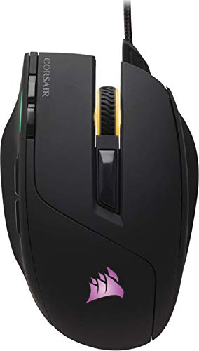 Corsair Sabre RGB Optical Gaming Mouse (10000 DPI Optical Sensor, Lightweight, 8 Programmable Buttons, 4-Zone RGB Multi-Colour Backlighting, Xbox One Compatible) – Black
