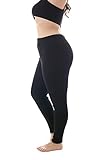Zerdocean Women's Plus Size 100% Cotton Fleece Lined Thermal Full Length Leggings