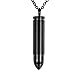 Jewelry Mens Stainless Steel Waterproof Bullet Urn Pendant Necklace
