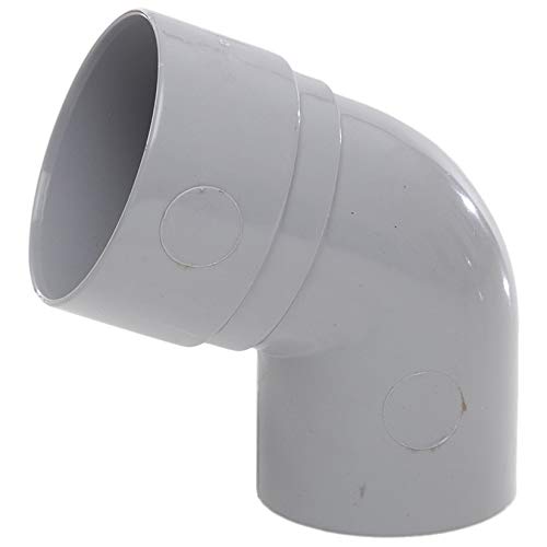 GREY gutter 50mm ROUND DOWNPIPE OFFSET BEND 112.5 DEGREE for shed, conservatory, porch etc to suit 75mm mini guttering