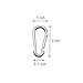 10 Pack Spring Snap Hook Carabiner Galvanized steel Clip Keychain