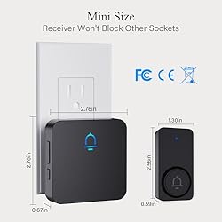 Wireless Doorbells for Home with 2 Plug-In