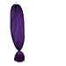 FASHION LADY Jumbo Braiding Hair 1Pcs/Lot Purple Braiding Hair Extensions 48Inch African Hair Braiding 57G/pc Synthetic Straight Crochet Braids Hairstyles(48Inch 57g/PC, Purple)
