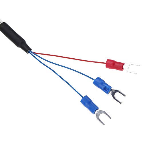 Termopar Pt100, Sensor de 3 Cables Resistente a la Corrosión, Sensor Pt100, Termómetro Resistente Al Agua 1300c HEITIGN 20 * 18 * 2