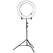 Neewer DVR-160TVC 19 inches Ring Light and Stand Lighting Kit - SMD LED Ring Light(3200-5600K,95+) with 4 Quarters ON/Off Switch, 9 feet Stand for Makeup, Portrait Photography and Video Recording