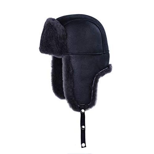 bomber leather hat