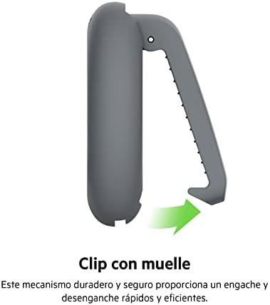 Funda para Apple AirTag con Clip, Carcasa Protectora Secure Holder con Llavero, Anillo con Llavero para Air Tag con Cobertura antiarañazos, Gris Oscuro