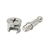 Flyshop 10 Sets Self-Tapping Furniture Cabinet Connector Connecting Fittings #261 (15 x 12mm) Cam Lock with M6 Threaded 28mm Length Dowel