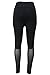 Dearlovers Women Slim Fit Sport Legging with Mesh Large Black