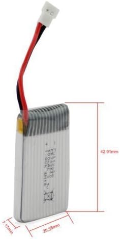 YUNIQUE GREEN-CLEAN-POWER - 3.7V 500mAh Rechargeable Lipo Batteries for Rc Drones, Silver - Image 4
