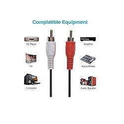 2 Pack, RCA Stereo Audio Extension Cable, 2 RCA