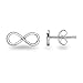 Spoil Cupid 925 Sterling Silver Symbol Infinity Stud Earrings