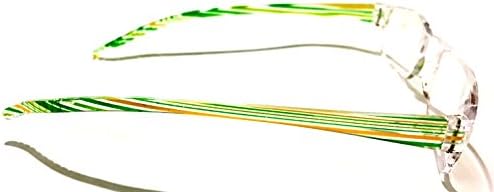 AKSHAJ™ Rimless Green Reading (Near Vision) Glasses - 1.5 D