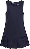 French Toast Pleated Hem Jumper Girls Navy 7