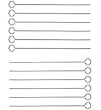 Onesource New Long Stainless Steel, Barbecue, BBQ, Shish Kebab Kabob Skewers, Ring-Tip Handle, 1 Dozen