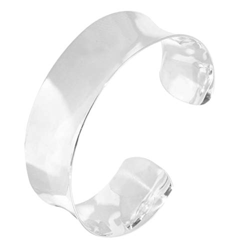 Treasure Bay Beautiful 20mm Women's Plain Sterling Silver Cuff Bangle Bracelet