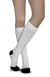 Graduated Pro Compression Socks By AprilTex. Recovery Sport Socks For Athletic Workout & Running. Foot & Calf Support For Plantar Fasciitis, Edema, Swollen Ankles, Shin Splints & More.(White M)