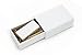 Maple Wood Antique Style 16GB Flash Drive - USB 2.0 16 GB Thumb Drive - Stained in Wedding White - Inserted into Super strong hand made paper box with Raffia grass inside