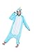 Grilong Unisex Adult Animals Pajamas Onesie Cosplay Costume Cute Sleepwear, Small1_blue Unicorn