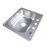 Single Bowl 25" Kitchen Sink 304 Stainless Steel