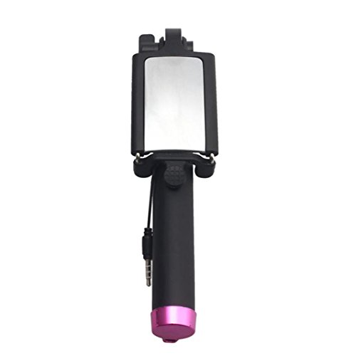 DZT1968 Luxury Extendable Handheld Fold Self-portrait Stick Holder Monopod (Hot Pink) - Thumbnail 2
