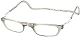CliC Reader XXL Single Vision Half Frame Designer Reading Glasses, Smoke, +1.75