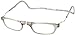 CliC Reader XXL Single Vision Half Frame Designer Reading Glasses, Smoke, +1.75