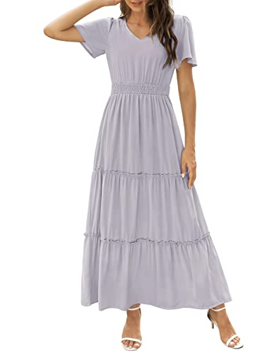 Zattcas Womens 2024 Long Summer Dress Casual Short
