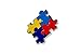 4 Piece Set Autism Awareness Heart Colorful Puzzle Pieces Lapel Hat Pins PPM7305