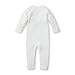 Hope & Henry Layette Soft White Cable Knit Sweater Romper