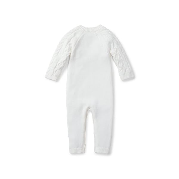 Hope & Henry Layette Baby Cable Knit Sweater Romper - Image 3